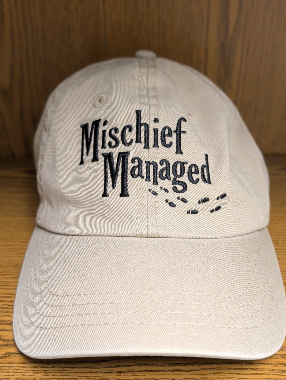 Mischief Managed Embroidered Baseball Cap - Tan